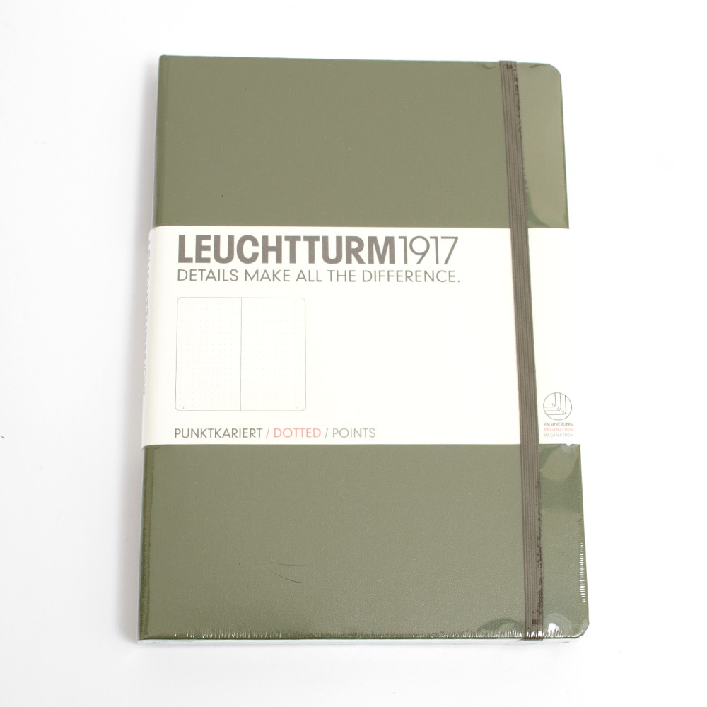 Leuchtturm, A5, Hardcover, Dotted, Army